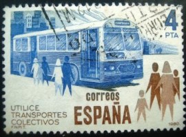 Selo postal da Espanha de 1980 Motorbus