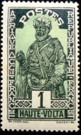 Selo postal do Alto Volta de 1928 Haussa Chief