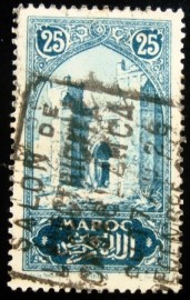 Selo postal do Marrocos de 1923 Rabat