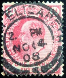 Selo postal do Cabo da Boa Esperança de 1902 King Edward VII 1d