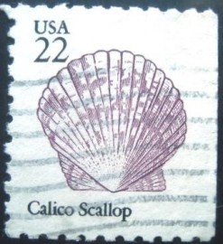 Selo postal dos Estados Unidos de 1985 Calico Scallop Dr