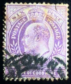Selo postal do Cabo da Boa Esperança de 1903 King Edward VII 6d