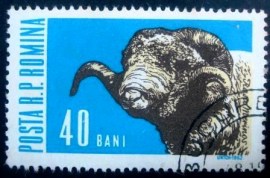 Selo postal da Romênia de 1962 Merino Ram