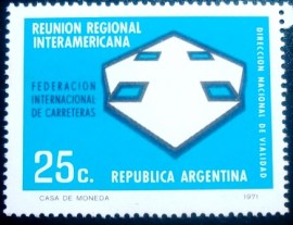Selo postal da Argentina de 1971 Construction Association