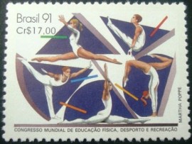 Selo postal do Brasil de 1991 Atletas