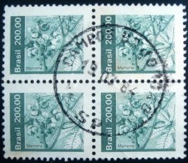 Quadra de selos do Brasil de 1982 Mamona