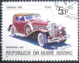 Selo postal de Guiné Bissau de 1984 Duesenberg 1928 NCC