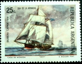 Selo postal da Argentina de 1971 Navy Day