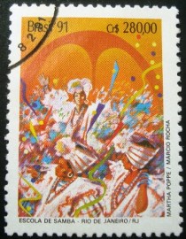 Selo postal do Brasil de 1991 Escola de Samba - C 1724 NCC