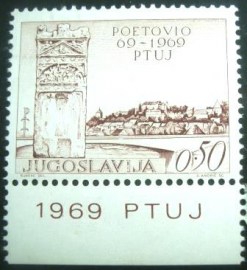 Selo postal da Iuguslávia de 1969 City of Ptuj
