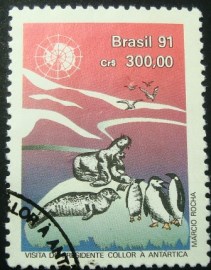 Selo postal COMEMORATIVO do Brasil de 1991 - C 1725 NCC