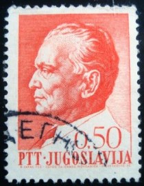 Selo postal da Yuguslávia de 1968 President Tito 0,50