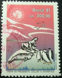 Selo postal COMEMORATIVO do Brasil de 1991 - C 1725 U