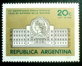 Selo postal da Argentina de 1970 State Printing House