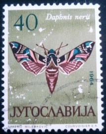 Selo postal da Iuguslávia de 1964  Oleander Hawk-moth
