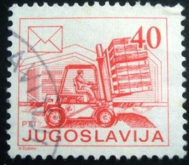 Selo postal da Iuguslávia de 1986 Postal Service