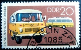 Selo postal da Alemanha Oriental 1982 Travel Bus LD 3000