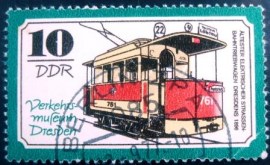 Selo postal da Alemanha Oriental 1982 Electric streetcar