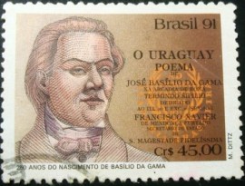 Selo postal COMEMORATIVO do Brasil de 1991 - C 1746 U
