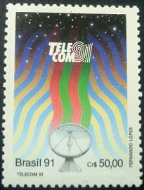 Selo postal de 1991 TELECOM