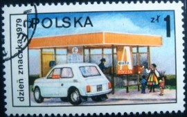 Selo postal da Polônia de 1979 Drive-in Post Office
