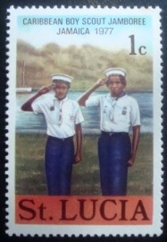 Selo postal de Santa Lúcia de 1977 Sea Scouts