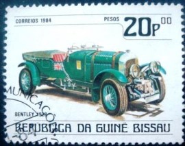 Selo postal da Guine Bissau de 1984 Bentley 1928