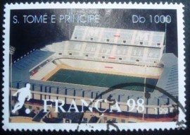 Selo postal de S. Tomé e Príncipe de 1997 Stade de la Mosson