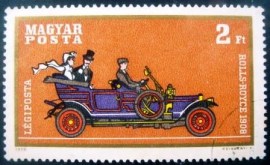 Selo postal da Hungria de 1970 Rolls Royce 1908