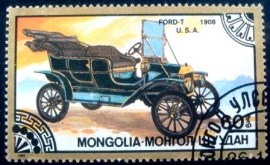 Selo postal da Mongólia 1986 1908 Ford Model T