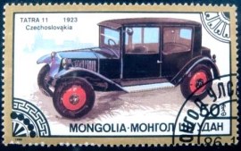 Selo postal da Mongólia de 1986 Tatra 11 1923