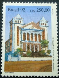 Selo postal de 1992 1ª Igreja Batista de Niterói