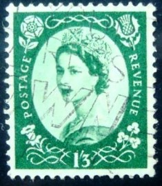 Selo postal do Reino Unido de 1959 Queen Elizabeth II 1'3