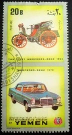 Se-tenant postal do Reino do Iêmen de 1970 Mercedes Benz