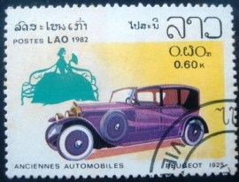 Selo postal do Laos de 1982 Peugeot 1925