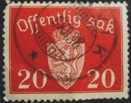 Selo postal da Noruega de 1939 Offentlig Sak No watermark