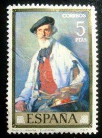 Selo postal da Espanha de 1971 Pablo Uranga