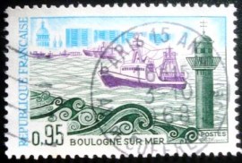 Selo postal da França de 1967 Boulogne sur Mer