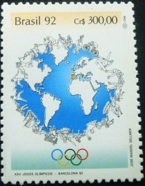 Selo postal do Brasil de 1992 Olimpíada de Barcelona