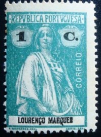 Selo postal de Lourenço Marques de 1914 Ceres 1c