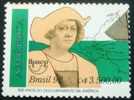 Selo postal COMEMORATIVO do Brasil de 1992 - C 1789 M