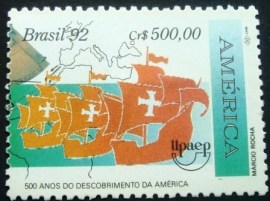 Selo postal COMEMORATIVO do Brasil de 1992 -