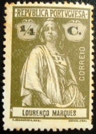 Selo postal de Lourenço Marques de 1914 Ceres ¼ c