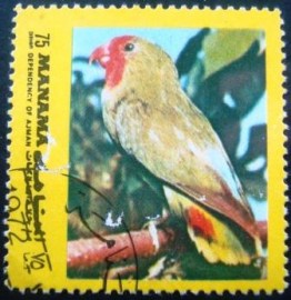Selo postal de Manama de 1972 Parrot