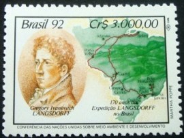Selo postal COMEMORATIVO do Brasil de 1992 - C 1797 M