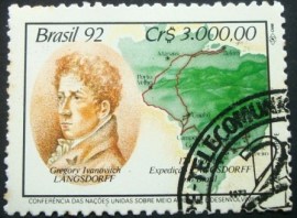 Selo postal COMEMORATIVO do Brasil de 1992 - C 1797 NCC