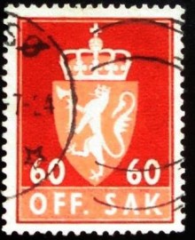 Selo postal da Noruega de 1964 SAK I 60