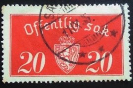 Selo postal da Noruega de 1934 Offentlig Sak