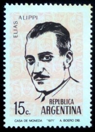 Selo postal da Argentina de 1971 Elias Alippi