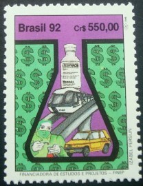 Selo postal do Brasil de 1992 FINEP